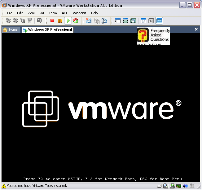 נבחר ב-Start this virtual machine ,תוכנת Vmware  