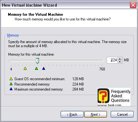 כמות הזיכרון,בה תוכל להשתמש,המערכת הוירטואלית,תוכנת Vmware  