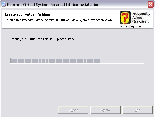 ההתקנה נמשכת,תוכנת Virtual system personal edition