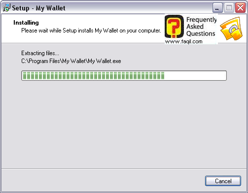 ההתקנה החלה,תוכנת ניהול הסיסמאות my wallet