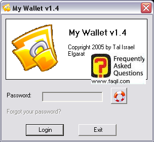 התחברות,תוכנת ניהול הסיסמאות my wallet