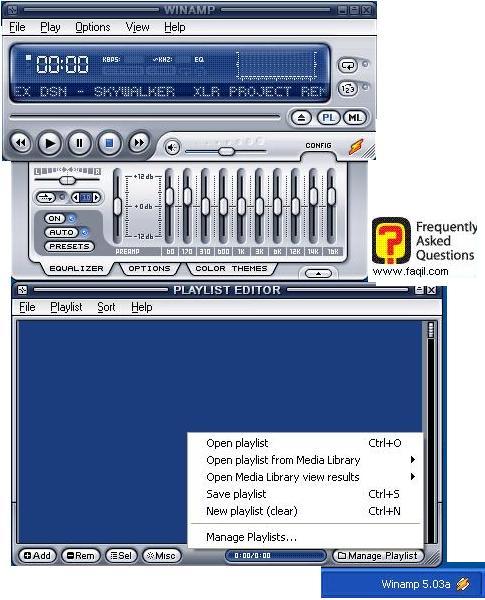 לחצןManage Playlist,בוואינמפ (winamp)