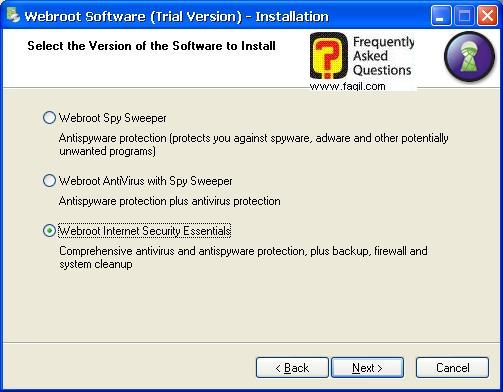 מסך בחירת מרכז האבטחה-Werboot Internet Security 