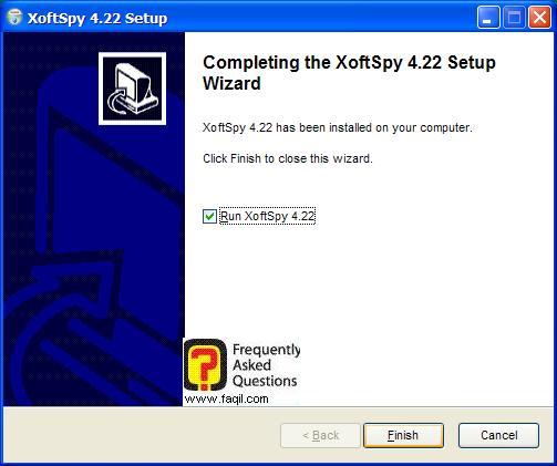 ההתקנה הסתיימה,תוכנת XoftSpy 4.2