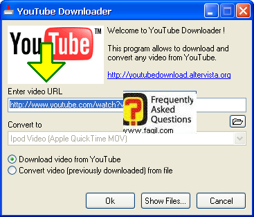 הכתובת הישירה של הסרטון,תוכנת youtube downloader  